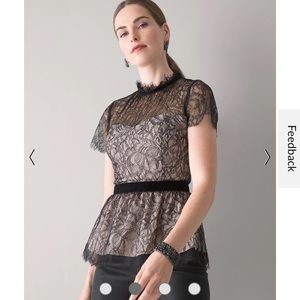 WHBM lace blouse